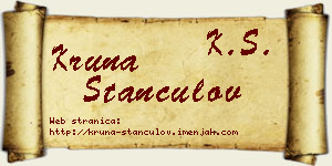 Kruna Stančulov vizit kartica
